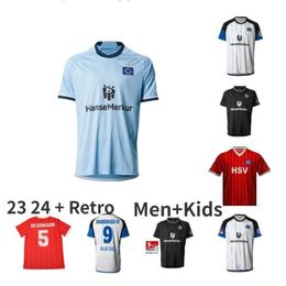 23/24 Hamburger SV Special Soccer Jerseys Retro 1983 84 Away Dudziak Glatzel Kittel Reis Vagnoman ONANA Retro 83 84 Home Men Kids Maillots de Football Shirt DSF