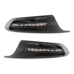 1 Pair DRL Daytime Running Lights Fog head Lamp cover car styling white Daylight For Volkswagen VW Jetta Sagitar 2012 2013 20142460