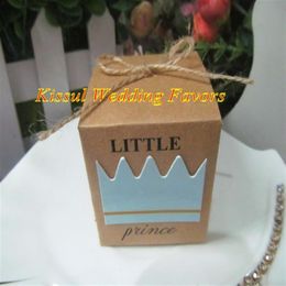 100PCS LOT 2016 Baby Shower Favors of Little Prince Kraft Favor Boxes For baby birthday Party Gift box and baby Decoration candy305s