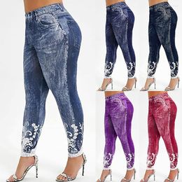 Women's Pants Plus Size Tie Dye Print High Waist Summer Yoga Fitness Gym Sport Leggings Women Workout Push Up Tights Trousers Female