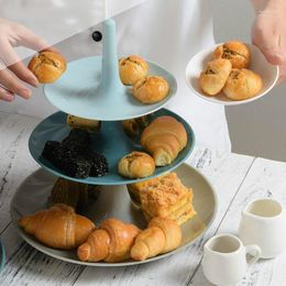 Plates Creative 3-layer Fruit Plate Living Room Cake Stand Home Afternoon Tea Dessert Wedding Birthday