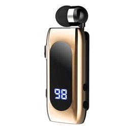 K55 Business Wireless Lavalier Headphones 140mah Long Standby Fast Charge With Led Display Headset Retractable Sports Earphones