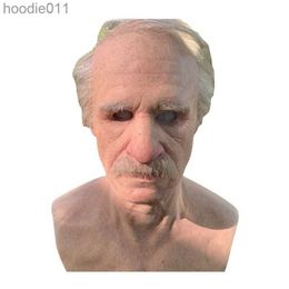 Costume Accessories Halloween Realistic Old Man Mask Funny Cosplay Prop Masks Supersoft Another me Adult Mask Face Cover Creepy Party Decoration X0803 L230918