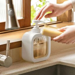Liquid Soap Dispenser Bathroom Refillable Lotion Shampoo Shower Gel Holder Portable Travel Empty Bath Pump Bottle For Kitchen