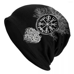 Berets Viking Outdoor Hats Vegvisir And Tree Of Life Yggdrasil Bonnet Hat Skullies Beanies Caps