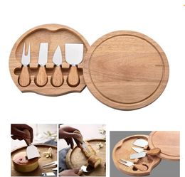 Cheese Tools 4pcsset Knives Wood Steel Stainless Handle Cutlery Slicer Cutter Mini Knife Butter Spatula ForK Cooking 230918