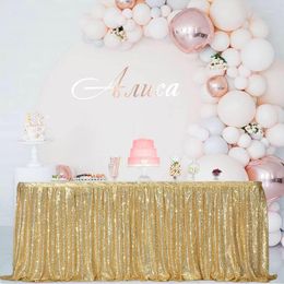 Table Skirt Gold Sequin For Wedding Decoration Christmas Halloween Birthday Bridal Party Baby Shower Baptism Tablecloth Supplies