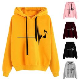 Women's Hoodies Ladies Crew Neck Long Sleeve Print Hooded Sweatshirt Fashion Loose Lightweight Womens Zip Up Dress Women