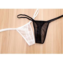 Sexy Women Plus Size Mesh low-Rise Transparent G-string Panties Sexy G string Micro Thong Women Knickers Smooth Briefs F7206Q