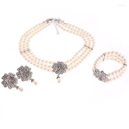 Party Supplies 1920s Women Flapper Dress Cosplay Accessories Set GATSBY CHARLESTON Pearl Necklace Earings Bracelet 3pcs For Wedding