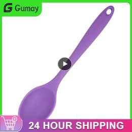 Spoons Colorful Silicone Spoon Heat Resistant Non-stick Rice Kitchenware Tableware Learning Cooking Kitchen Tool