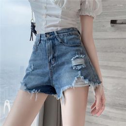 Women's Shorts Mini Denim Short Pants For Women To Wear Ripped Womens Wide Design Offer Jeans Summer Casual Fashion In