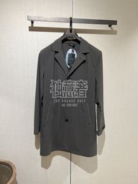 Mens Jackets Autumn kiton Technology Fabric Blended Grey Jacket Coat