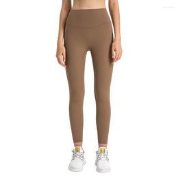 Активные брюки RIB Ткань FITNESS LEGGNING Женщины с высокой эластичной воздухопроницаемой быстроотливой с карманами спортивные брюки с талией йога