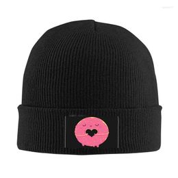 Berets Donut With A Mouth Bite Beanie Cap Winter Warm Bonnet Femme Knit Hats Cool Outdoor Doughnut Skullies Beanies For Men Women