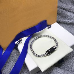 Fashion Steel Leather Perfume Bottle Link Bracelet for Lovers Bracelets With Gift Retail Box In Stock SL008225t