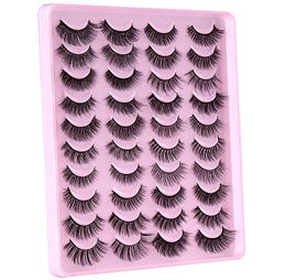 Hand Made Reusable Fluffy Fake Eyelashes Naturally Soft Light Multilayer Thick Faux Mink Lashes Full Strip Lash Extensions Beauty Supplies DHL