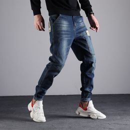 Men's Jeans Large Elastic Waist Men Casual Stretch Straight Plus Size 44 48 Loose Baggy Male Denim Pant 8XL 7XL 5XL 6XL 230918