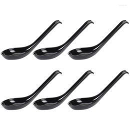 Spoons Soup 6 Pcs Japanese Style Creative Rice Chinese Asian With Long Handle For Restaurants