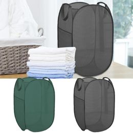 Laundry Bags Dirty Clothes Hamper Foldable Space Saving Luandry Basket With Side Pocket Reusable Larga Capacity For Home