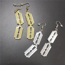 Blade Dangle Earrings for Women Mirror Gold Silver Acrylic Jewellry Girls Accessories2577