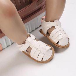 First Walkers 2023 Summer 0-18M Baby Shoes Infant Sandals Leather Rubber Flat Non-slip Soft-Sole Toddler Girl Boy Crib