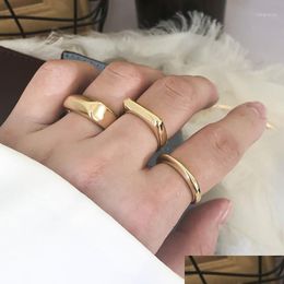 Hair Accessories Baroque Round Imitation Pearl Vintage Ring Gold Colour Minimalist Geometric Personality Exaggerated Finger Trendy Band Dhtwi