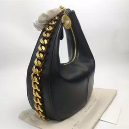 Europe and the United States fashion new leather underarm bag retro big chain saddle bag all shoulder handbag 28*19*8.5
