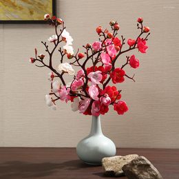 Decorative Flowers Plum Blossom Branch Artificial Fake Flower DIY Plastic Silk Simulation Wintersweet Wedding Party Home Living Room