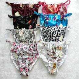 tanga sexy Yavorrs 3pieces Women's Silk String Panties Bikini Flower Size S-xxl 1 GUFK278I