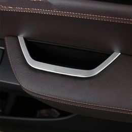 Chrome Main Drive Door Armrest Storage Box Frame Decorative Trim Strip For BMW X3 F25 X4 F26 Car Accessories Sequin271S