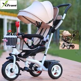 Strollers# New Brand Child tricycle High quality swivel seat child bicycle 1-6 years baby buggy stroller BMX Baby Car Bike2864 Q240429