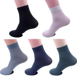 Men's Socks Male Soft Thin Short 1 Pair Men Ankle Business Dress Sock One Size Solid Colour Simple All-match Sports Casual252w