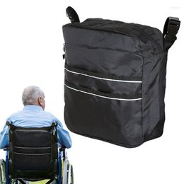 Storage Bags Wheelchair Bag Armrest Side Pouch Portable Pocket For Adult Senior Waterproof Reflective Strap To Hang On Back Transport