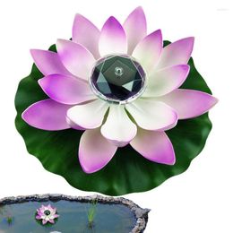 Garden Decorations Lotus Solar Floating Pool Light Power Led Pond Lights For Flower Beach Lawn And Swimming