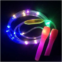 Led Toys Light Up Toy Flashing Skip Rope Evening Party Supplies Glow Morning Exercise Kids Fitness Sports Ropes Drop Delivery Gifts Li Dhhq8