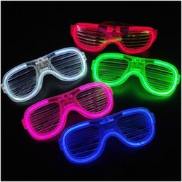 Led Rave Toy Light Up Flashing Eyewear Shutter Glasses Bar Evening Party Toys Halloween Supplies Stage Decorative Props Glow Drop Deli Dhcsj