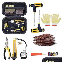 Automotive Repair Kits 10 Pieces/Set Car Vacuum Tyre Tool Tyre Tools Set For Motorcycle Bicycle With Pvc Package Drop Delivery Automob Dhirp