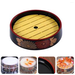 Dinnerware Sets Sushi Plate Household Serving Tray Accessory Multi-function Wood Platters Tub Sashimi Abs Desktop Dish Round Ice