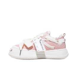 Fashion Brand Smilerepublic Casual Shoes Thick Sole Canvas Sneakers Designer Mule Sneakers Cream Pink White Men Women Outdoor Sneakers