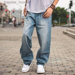 Men's Jeans Spring Autumn Men Baggy Blue Jeans Male Hip Hop Jogger Loose Jeans Long Skateboard Jeans For Men Harem Pants Plus Size 30-46 L230918