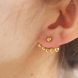 Stud Earrings Stainless Steel Sector Beads Heart Star Ear Cartilage Piercing Earring For Women Jewellery Gifts