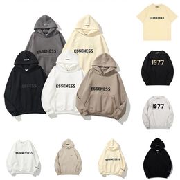 Mens Hoodies Pullover Sweatshirts Designer Women Reflective Letter Hoody Fashion Loose ESS Streetwear Clothing High Street Tracksu223A