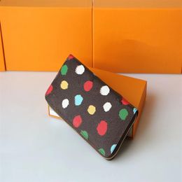 YK Victorine Zippy Wallets 3D Painted Polka Dots 3 Styles Women Fashion Designer Purse Key Pouch Card Holders M81865221s