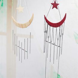 Decorative Figurines 9 Solid Tubes Moon Star Wind Chimes Yard Garden Outdoor Living Windchimes Home Decor Craft Birthday Gifts