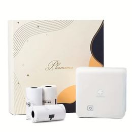 Phomemo M02PRO With 3 Rolls Paper Gift Box, 300dpi Photo Printer - Thermal BT Portabel Mini Mobile Printer Compatible With IOS & Android