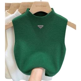 Designer Vest Sweater Women Vests Sweaters Spring Fall Loose Letter Round Neck Pullover Knit Vest Top Waistcoat Jumper Woman Plus Size