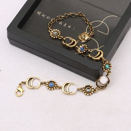 Luxury Design Bangles Brand Letter Bracelet Chain Women 18K Gold Plated Crysatl Rhinestone Pearl Wristband Link Chain Couple Christmas Gifts Jewerlry Accessories