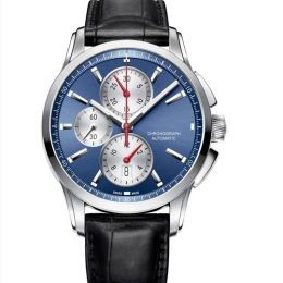 2023 high quality Men Luxury Watches six stitches series All dials work Mens quartz Watch Top brand Leather belt clock chronograph Fashion Round shape