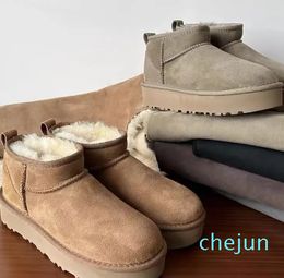 platform tazz tasman boots classical Short Miniwomen snow boots keep warm boot man women warm Sheepskin Suede shoes chestnut